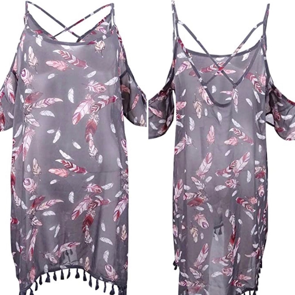 Miken Swim Cold-Shoulder Coverup | Size Small